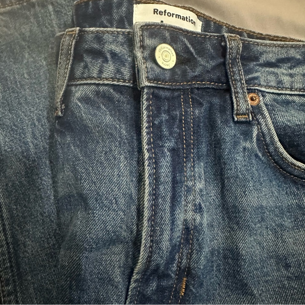 NWT/Reformation Liza Ultra High Rise Straight Cropped Jeans/Size: 29 - Picture 8 of 16